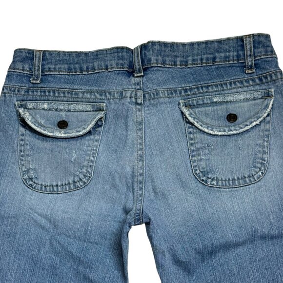 Aeropostale Blue Denim Bermuda Shorts Jeans Size 13/14 Womens Casual Style - Picture 4 of 5
